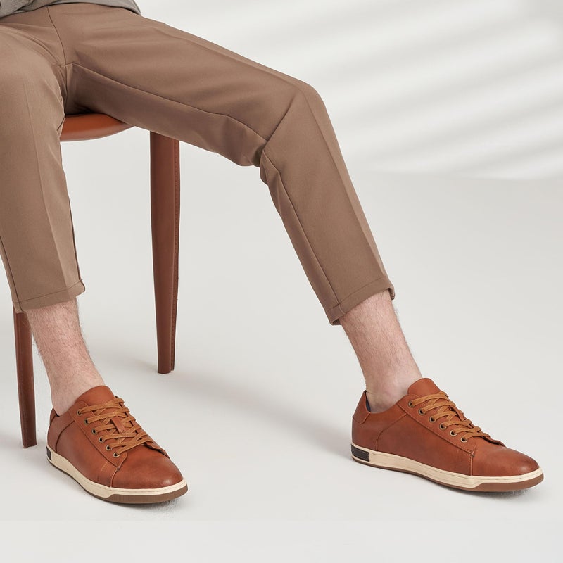 Vostey Men's Sneakers Fashion Brown Casual Shoes Dress Sneaker Oxford Shoes(B81Q13 Yellow Brown 11) - Image 4